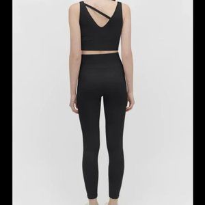 Cuyana Crop Top and Leggings Set Stretch L/XL NWOT